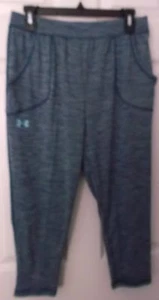 UNDER ARMOUR GIRLS' BLUE SPACE DYED PANTS - HEATGEAR - LARGE (16) -NEW WITH TAGS - Picture 1 of 7