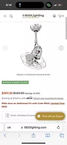 Matthews Fan Company DI-CR-MTL Atlas Diane Indoor Ceiling Fan Chrome - Picture 1 of 2