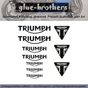 Triumph Aufkleber Set Farbauswahl Motorrad Bike Custom Sticker Decal Farbwahl
