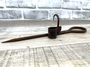 Wrought Iron Sticking Tommy Miners Candlestick Unbranded Mining Candle Holder