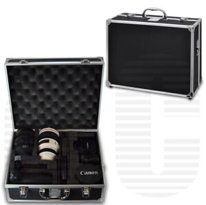 Small Black Aluminum Hard Case with Foam Insert Equipment with Edge Protection