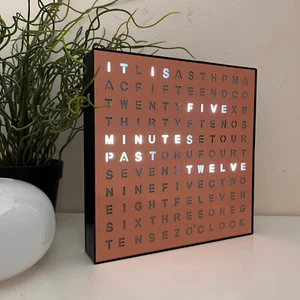 LED Word Desk Clock-7.8" X 7.8" X 2"- Powered by USB Cable -A Unique Gift Item - Picture 1 of 7