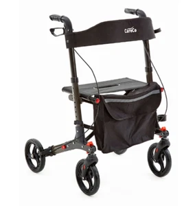 Comet Rollator 4 Wheel Walking Aid Foldable Adjustable Height Pannier CareCo - Picture 1 of 8