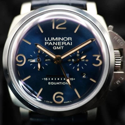 Panerai Luminor Equation of Time PAM00670 PAM670 47MM Blue Full Set WARRANTY - Image 1 of 4
