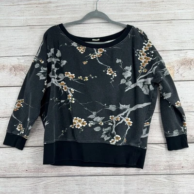 Moletom Feminino Vitg Denim & Supply Ralph Lauren RL Boyfriend Floral G Preto - Imagem 1 de 4