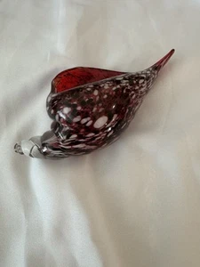 Vtg Hand Blown 10" Murano Style Art Glass Conch Sea Shell Great Cigar Ashtray - Picture 1 of 11
