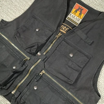 Kakadu Traders Australia Vest Mens Large Oilskin Multi Pocket Utility Outback - Image 1 of 4