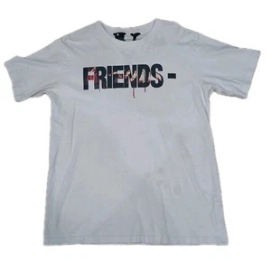 Vlone "FRIENDS" Collab Mens Size XL White/Black/Red Shirt Read DESCRIPTION  - Picture 1 of 9