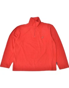 Sudadera Jersey ASICS Para Hombres Polar Cremallera Cuello Mediano Rojo Poliéster VB13 - Imagen 1 de 3