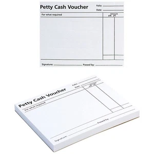 Q-Connect Petty Cash Voucher Pad, 99 x 127 mm , Pack of 10,White 99 x 127 mm Sin - Photo 1/4