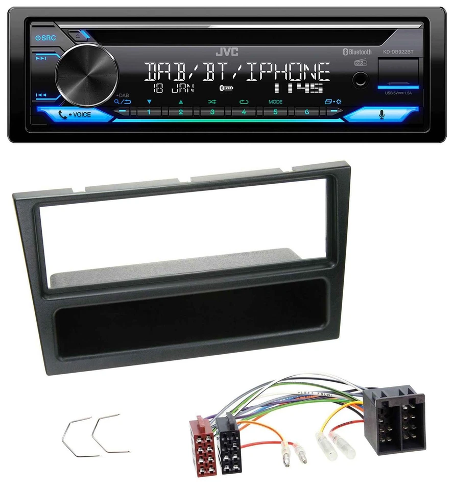 JVC Bluetooth MP3 USB DAB CD Autoradio für Opel Agila Combo Vivaro Corsa C Omega - Bild 1 von 4