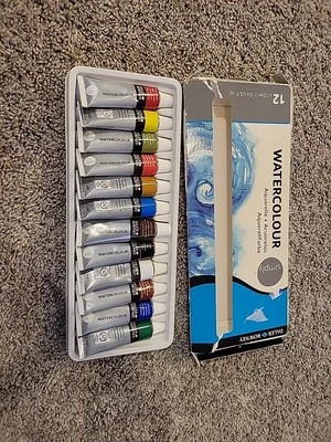 Daler Rowney Watercolor Tube Set - 12 x 12ml (4.8 OZ) Tubes - BRAND NEW Open BOX - Image 1 of 4