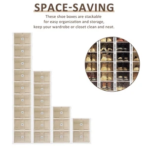 🚀2-9 Paar Schuhschrank ohne Installation Schubladenbox Kunststoffrahmen Schuh - Bild 1 von 21