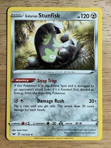 2020 Pokemon Sword and Shield #132 Galarian Stunfisk U - Picture 1 of 2
