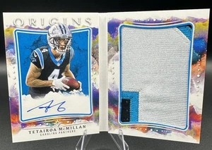 ๐ฅ๐2025 PANINI ORIGINS TETAIROA MCMILLAN ROOKIE BOOKLET PATCH AUTO /49 Rc Card - Picture 1 of 3