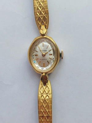 Reloj de cuerda vintage para dama WALTHAM 17 joyas tono dorado Japón 8020 7200R FUNCIONA Foto 1 de 4