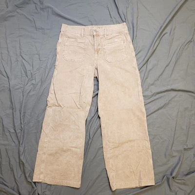 Pantalones American Eagle Outfitters Mujer Talla 4 Regular Largo Marrón Caqui Pierna Ancha Y2K Foto 1 de 4