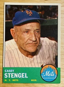 1963 Topps Baseball Casey Stengel #233 VG New York Mets - Picture 1 of 2