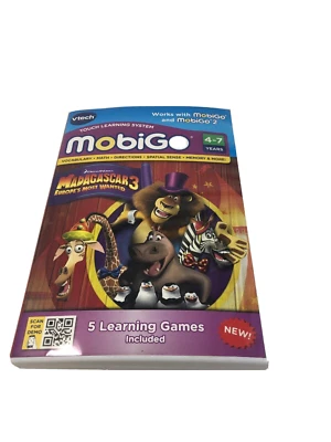 V-Tech MobiGo Game "DREAMWORKS: MADAGASCAR 3," 2012; VG; Free US Shipping! - Image 1 of 3