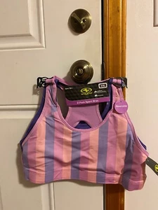 NEW GIRL'S SIZE XXL ATHLETIC WORKS 2 PACK REVERSIBLE SPORTS BRAS BAND SIZE 38 - Picture 1 of 10