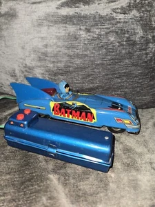 Vintage Asc 1960's Japan Batmobile Tin Toy With Controller Rare. - Picture 1 of 22