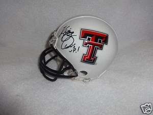 KLIFF KINGSBURY TEXAS TECH RED RAIDERS SIGNED MINI HELMET W/COA - Picture 1 of 1