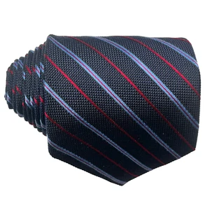 Brooks 346 Mens Tie 100% Silk Diagonal Stripes Blue Red Necktie Vintage - Picture 1 of 12
