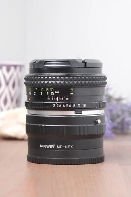Minolta MC Rokkor-PF 50mm f/2 Prime Manual-Only Lens With E-Mount Adapter - Image 1 of 4