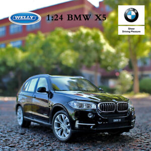 WELLY Diecast Cars Model BMW X5 2015 Black SUV Car Kid Vehicle Toys 1/24 Scale