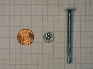 MACHINE SCREWS #(1/4"-20) x 2-1/2" STEEL, FLAT HEAD, PHILLIPS DRIVE, ZINC-PLATED - Picture 1 of 1