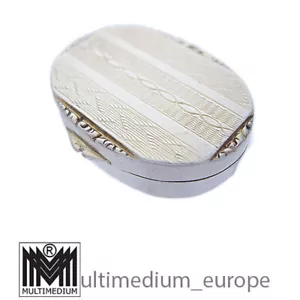 Antiguo Victor Mayer Art Nouveau plata guilloche pastillas caja - Imagen 1 de 6