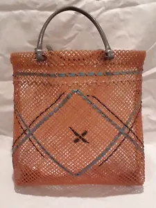 Vintage Wäscheklammerbeutel mit Griffen Vinyl Wäsche Haushaltswaren Wäscheklammerbeutel MCM - Bild 1 von 4
