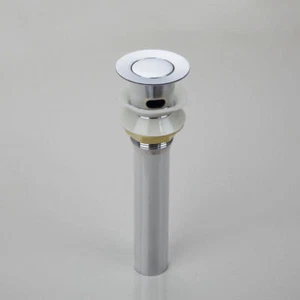 A Bathroom Brass Pop Up Drain Chrome W/Overflow For Sink Support - Picture 1 of 5