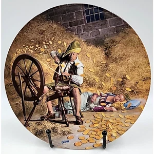 Piatto da collezione Rumpelstiltskin Charles Gehm 1981 Grimm's Legend Tale 7 3/4" - Foto 1 di 9