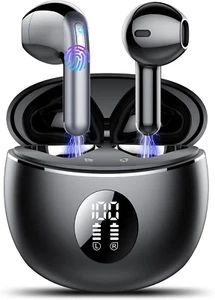 Wireless Earbuds, Bluetooth 5.4 Noise Cancelling Mic 50H playtime IP7 Waterproof - Picture 1 of 6