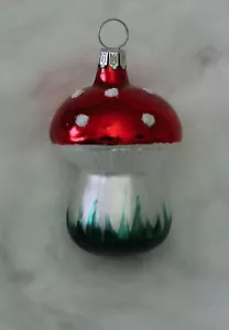 Lauschaer Glas Christbaumschmuck 3 kleine Fliegenpilze - Bild 1 von 6