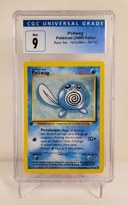 2000 POKEMON ITALIAN BASE SET 1ST EDITION #59 POLIWAG CGC 9 - Image 1 of 2