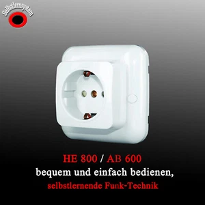 HE881 Funk Einbausteckdose 220V  Ein Aus Schalter Empfänger Selbstlernfunktion - Bild 1 von 6