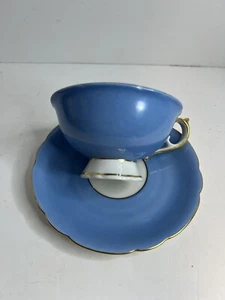 vintage royal bayreuth Gremany US Zone Flowers Blue & Gold Trim Tea Set - Picture 1 of 5