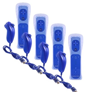 4Pack Built-in Motion Plus Wii Remote&Nunchuck Controller for Nintendo Wii Wii U - Picture 1 of 22