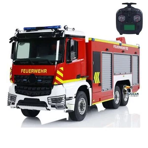 In Stock 6x4 1/14 RC Assembled Fire Truck Metal Chassis Fire Fighting Car Model - Zdjęcie 1 z 12