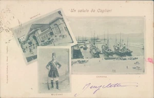 ITALY Salutari di Cagliari litografía multiview PC 1900s - Imagen 1 de 2