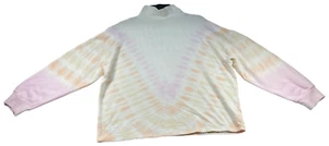 Style and Co Sweater Womens size XL White Tie Dye Dolman Mock Neck New - Picture 1 of 7