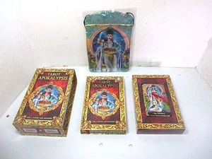 TAROT APOKALYPSIS Cards, 457 Pg Book, Satin Bag, Lo Scarabeo Box Fortune Italy - Picture 1 of 10