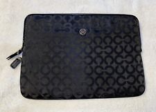 Coach Black Logo Tablet iPad Padded Travel Carrying Case