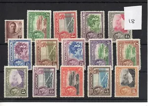 Dominica (18) George V1 - 1938 - Definitiv - Set - 15 Werte - neuwertig - SG Cat £75 - Bild 1 von 1