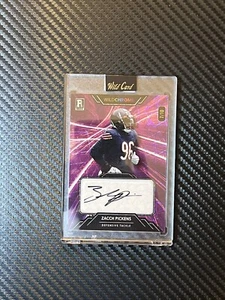 2023 Wildcard Wildchrome Wildlight Zacch Pickens Purple Auto 7/10 - Picture 1 of 4