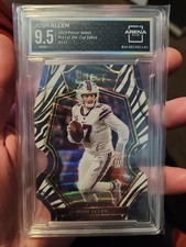 2022 Panini Select Football Premier Level Die Cut Zebra Josh Allen #111 SSP NM