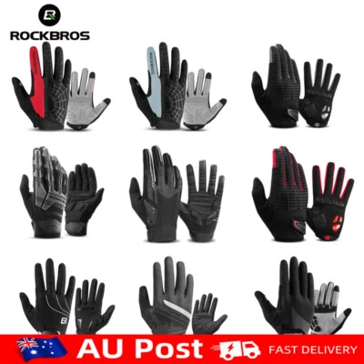 ROCKBROS Cycling Gloves Autumn Winter Windproof SBR Touch Screen Bike Gloves - image 1 of 4