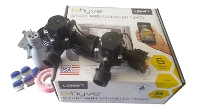 Orbit B-hyve WiFi Controller 6 Station with 2 x Solenoid Combo -Free Rain Sensor - Image 1 of 4